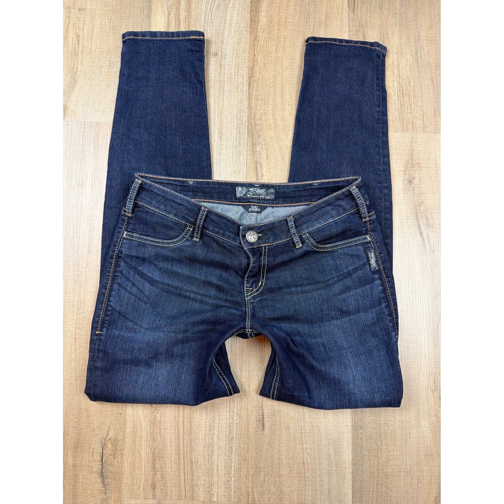 Y2K Silver Jeans Co Low Rise Suki Jegging Womens W30 L31 Dark Wash Skinny